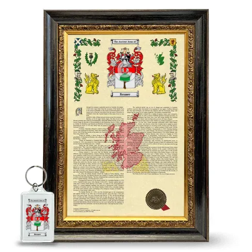 Rennee Framed Armorial History and Keychain - Heirloom
