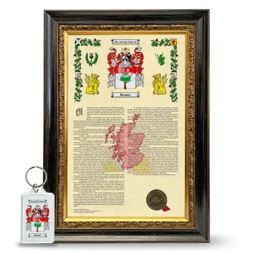 Renney Framed Armorial History and Keychain - Heirloom