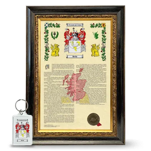Revia Framed Armorial History and Keychain - Heirloom