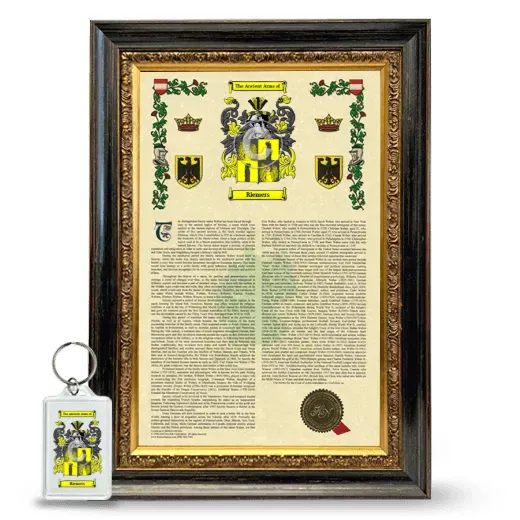 Riemers Framed Armorial History and Keychain - Heirloom