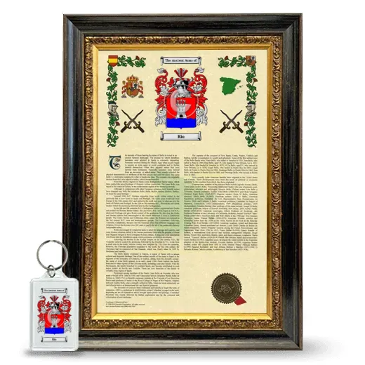 Rio Framed Armorial History and Keychain - Heirloom