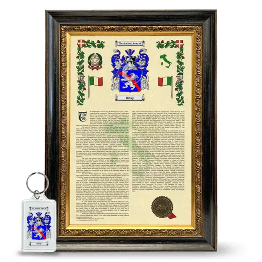 Ritay Framed Armorial History and Keychain - Heirloom