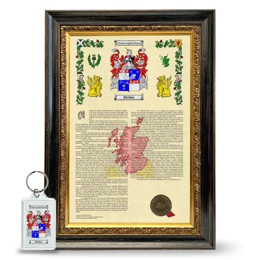 Ritchey Framed Armorial History and Keychain - Heirloom