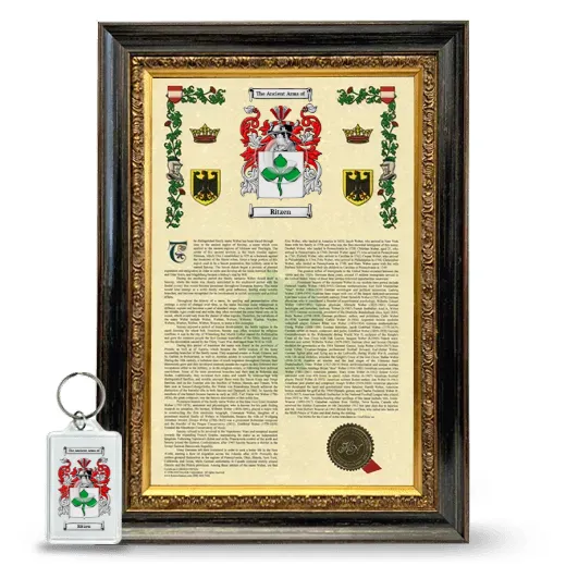 Ritzen Framed Armorial History and Keychain - Heirloom