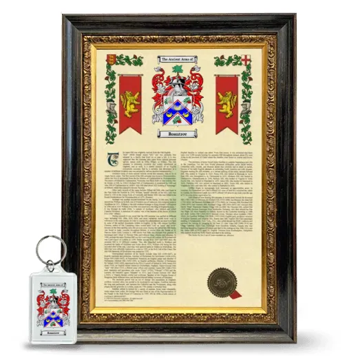 Roantree Framed Armorial History and Keychain - Heirloom