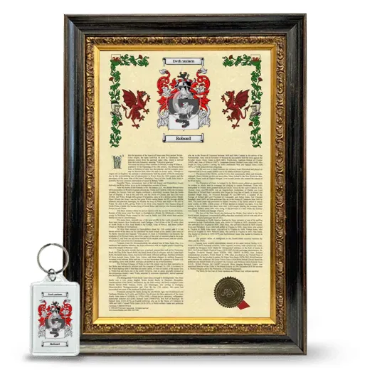 Robord Framed Armorial History and Keychain - Heirloom