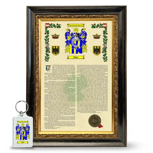Rohn Framed Armorial History and Keychain - Heirloom