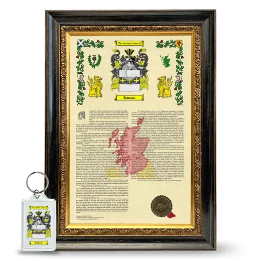 Romans Framed Armorial History and Keychain - Heirloom