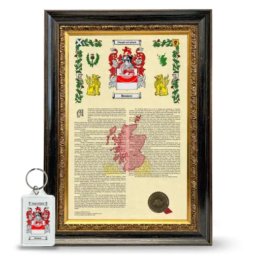 Roomer Framed Armorial History and Keychain - Heirloom