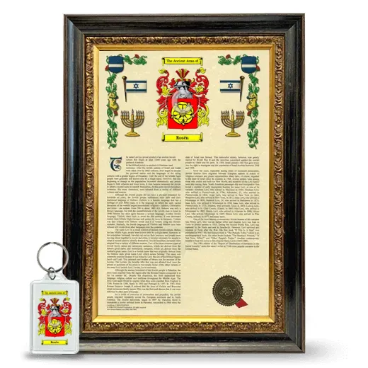 Rosén Framed Armorial History and Keychain - Heirloom