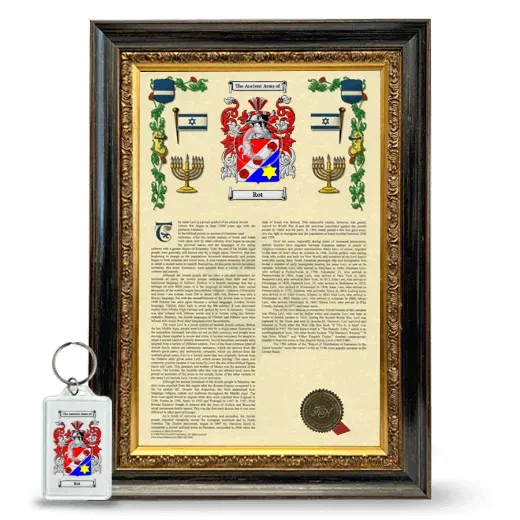 Rot Framed Armorial History and Keychain - Heirloom