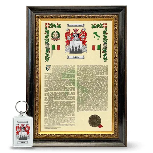 Ruffola Framed Armorial History and Keychain - Heirloom