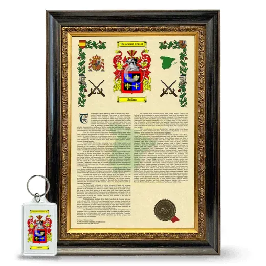 Salina Framed Armorial History and Keychain - Heirloom