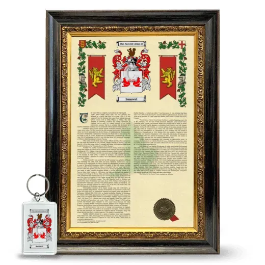 Samwal Framed Armorial History and Keychain - Heirloom