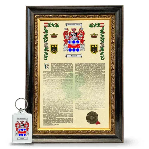 Schaal Framed Armorial History and Keychain - Heirloom