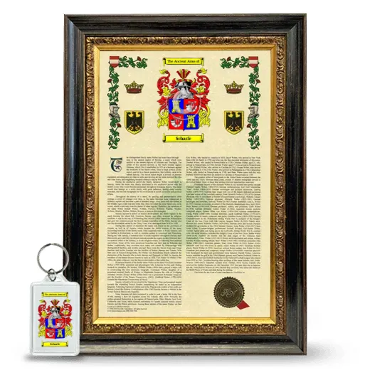 Scharfe Framed Armorial History and Keychain - Heirloom