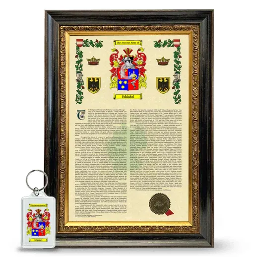Schinkel Framed Armorial History and Keychain - Heirloom