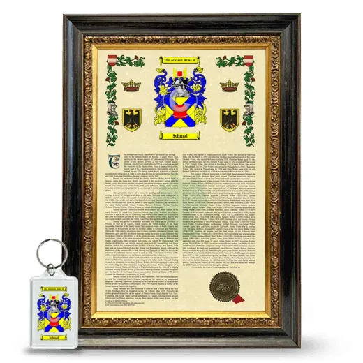 Schmal Framed Armorial History and Keychain - Heirloom