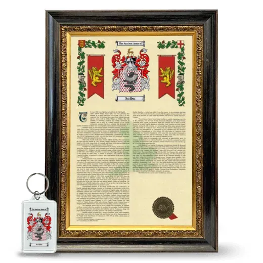 Scribar Framed Armorial History and Keychain - Heirloom