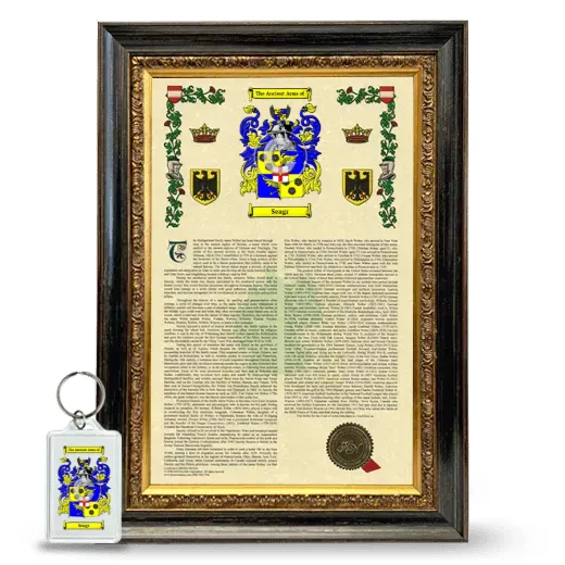 Seagr Framed Armorial History and Keychain - Heirloom
