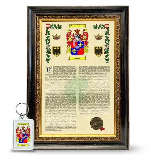 Seagull Framed Armorial History and Keychain - Heirloom