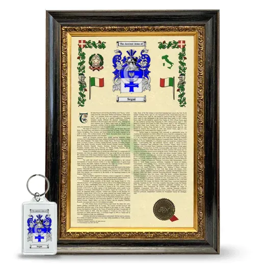 Segni Framed Armorial History and Keychain - Heirloom