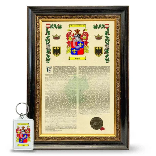 Seigal Framed Armorial History and Keychain - Heirloom