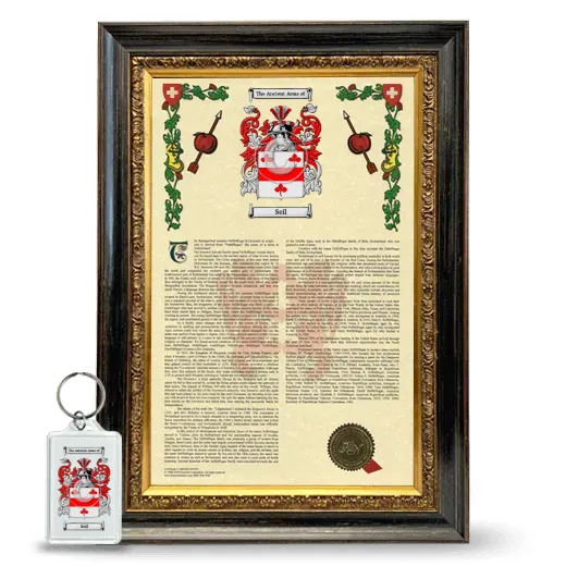 Seil Framed Armorial History and Keychain - Heirloom