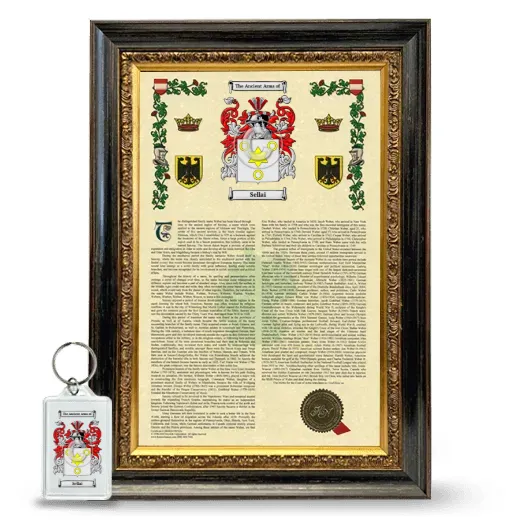 Sellai Framed Armorial History and Keychain - Heirloom