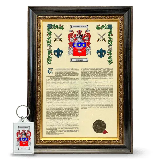Shampu Framed Armorial History and Keychain - Heirloom