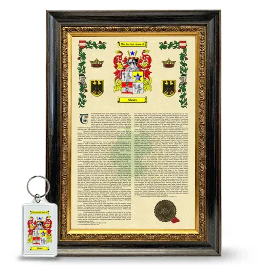 Shoes Framed Armorial History and Keychain - Heirloom