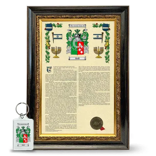 Siedl Framed Armorial History and Keychain - Heirloom