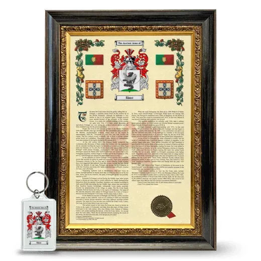 Simo Framed Armorial History and Keychain - Heirloom