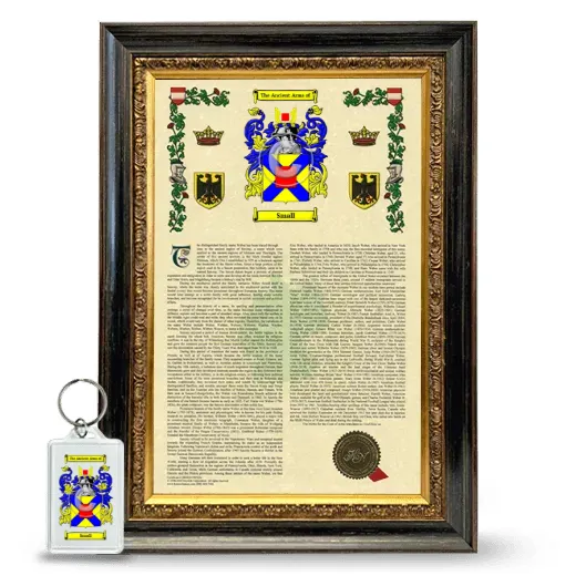 Small Framed Armorial History and Keychain - Heirloom