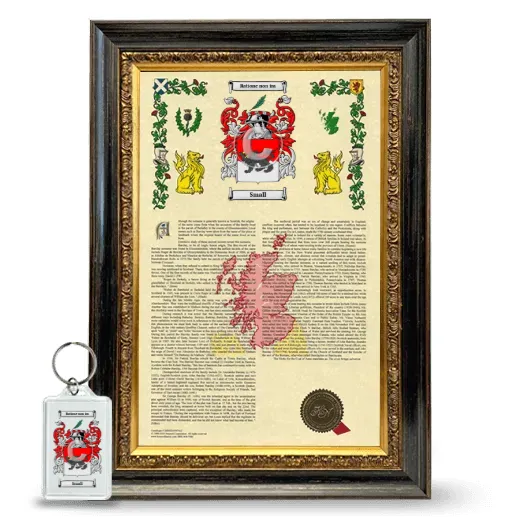 Small Framed Armorial History and Keychain - Heirloom