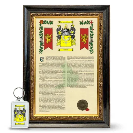 Smurf Framed Armorial History and Keychain - Heirloom
