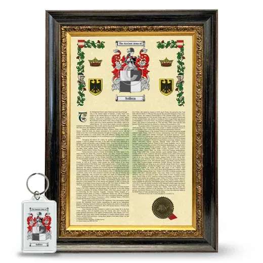 Sollern Framed Armorial History and Keychain - Heirloom