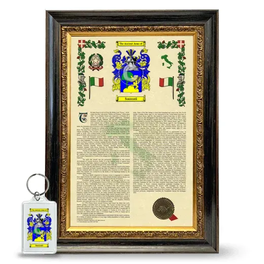 Sorrenti Framed Armorial History and Keychain - Heirloom