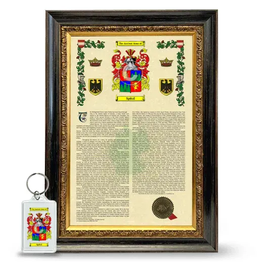 Spitzl Framed Armorial History and Keychain - Heirloom