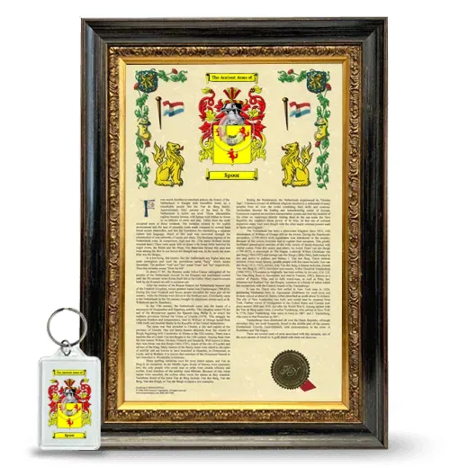 Spoor Framed Armorial History and Keychain - Heirloom