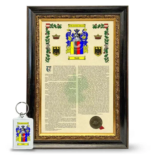 Stade Framed Armorial History and Keychain - Heirloom