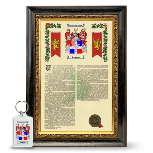 Stanmore Framed Armorial History and Keychain - Heirloom