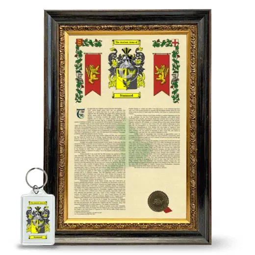 Stannard Framed Armorial History and Keychain - Heirloom