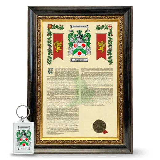 Starsmore Framed Armorial History and Keychain - Heirloom