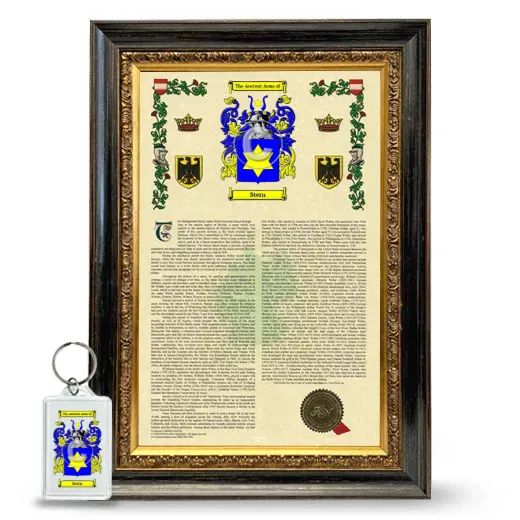 Stern Framed Armorial History and Keychain - Heirloom