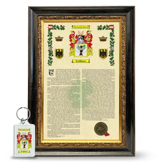Stockhouse Framed Armorial History and Keychain - Heirloom