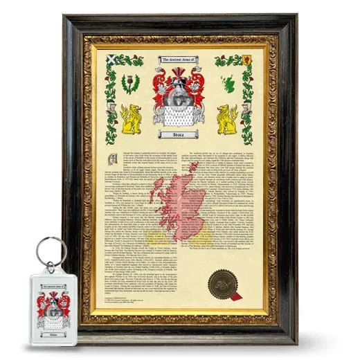 Storz Framed Armorial History and Keychain - Heirloom