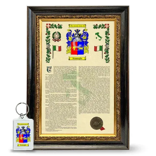 Stramaglia Framed Armorial History and Keychain - Heirloom