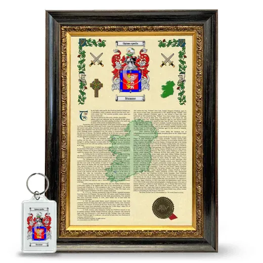 Strasse Framed Armorial History and Keychain - Heirloom