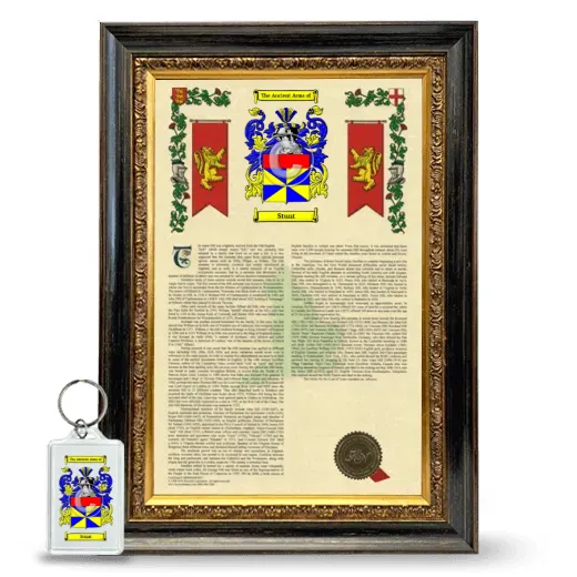 Stunt Framed Armorial History and Keychain - Heirloom